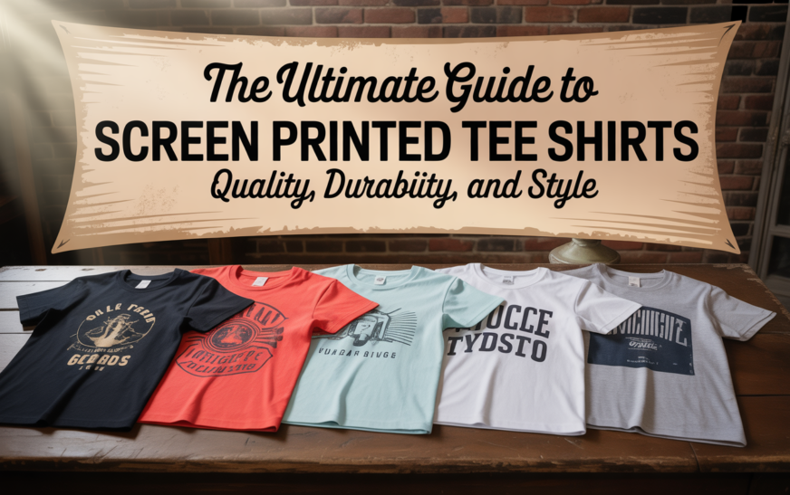 High-quality screen printed tee shirts showcasing durability and style