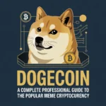 Dogecoin cryptocurrency logo with digital coin concept representing meme-based blockchain currency and online investment trend